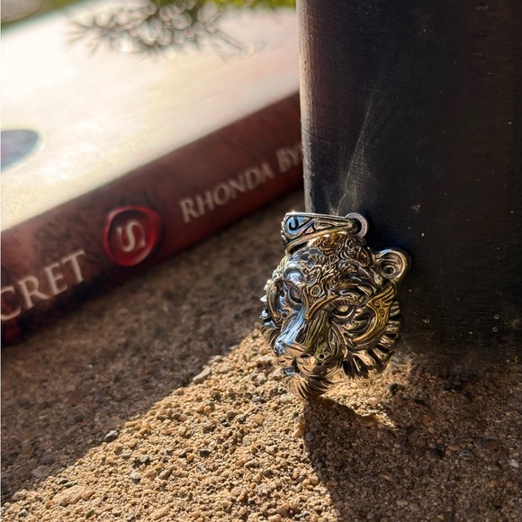 925 Sterling SILVER TIGER PENDANT - Picture 8 of 8